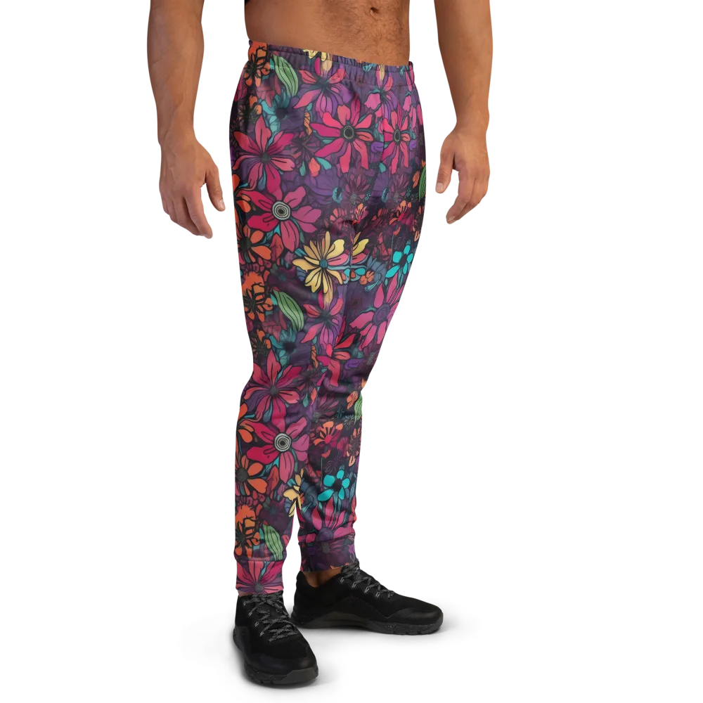 Neon Herbarium on Men's Joggers — Right