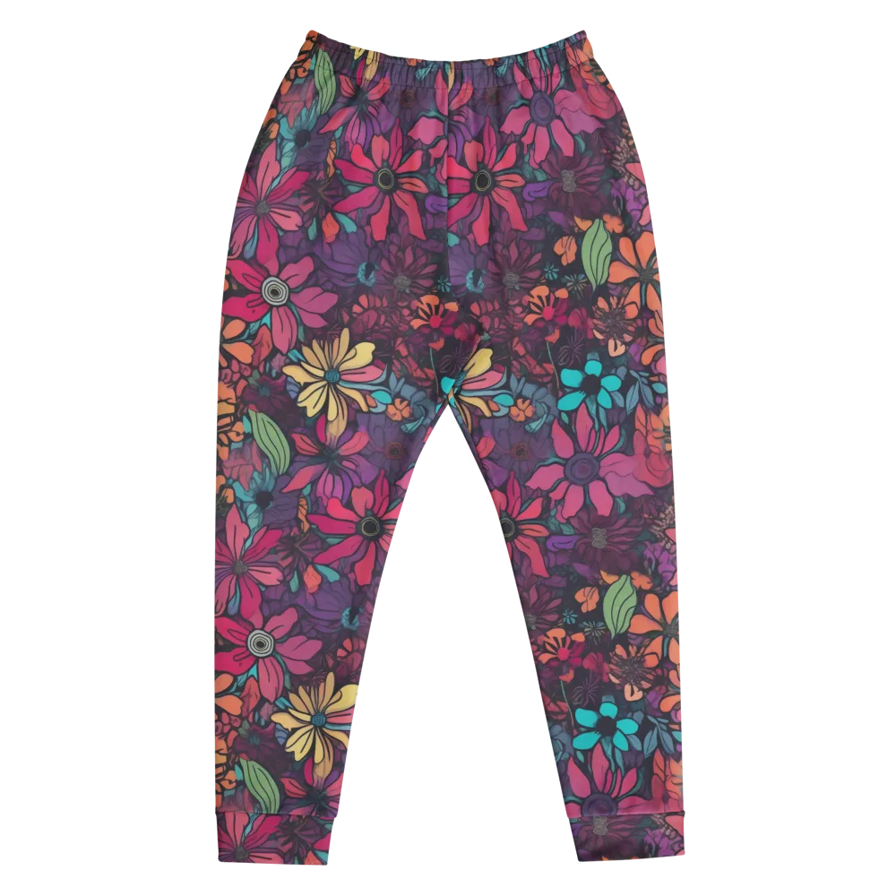 Neon Herbarium on Men's Joggers — Front