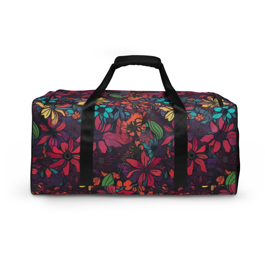 Neon Herbarium on Duffle Bag — Back