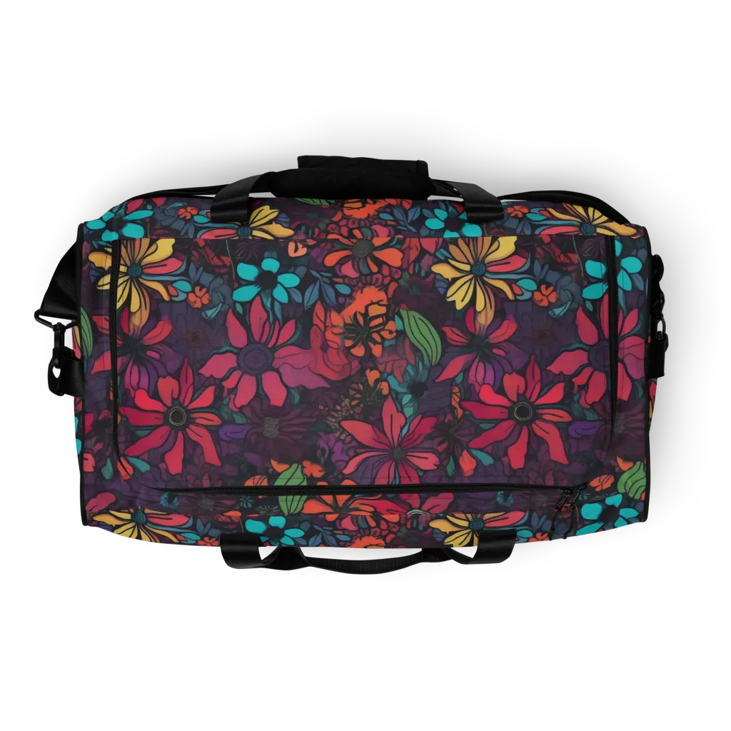 Neon Herbarium on Duffle Bag — Top