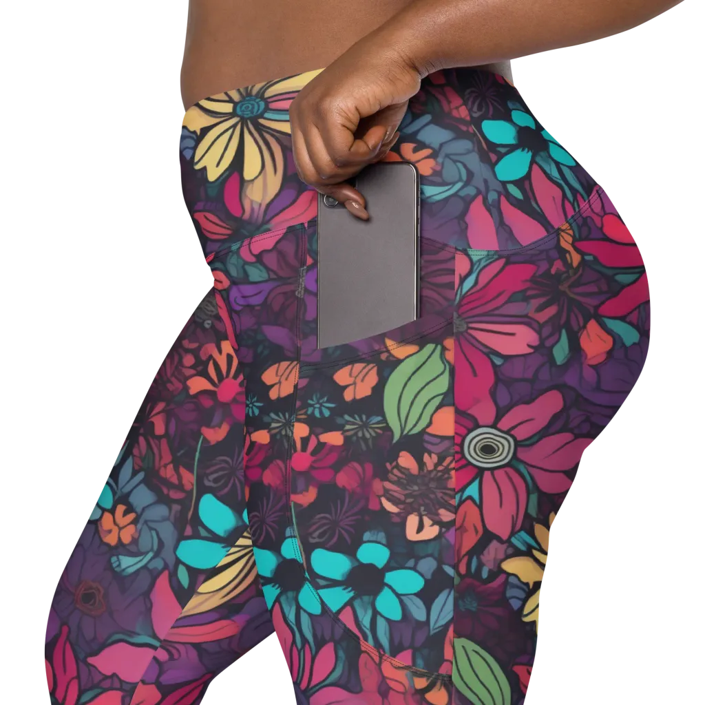 Neon Herbarium on Leggings with Pockets — Product details 2