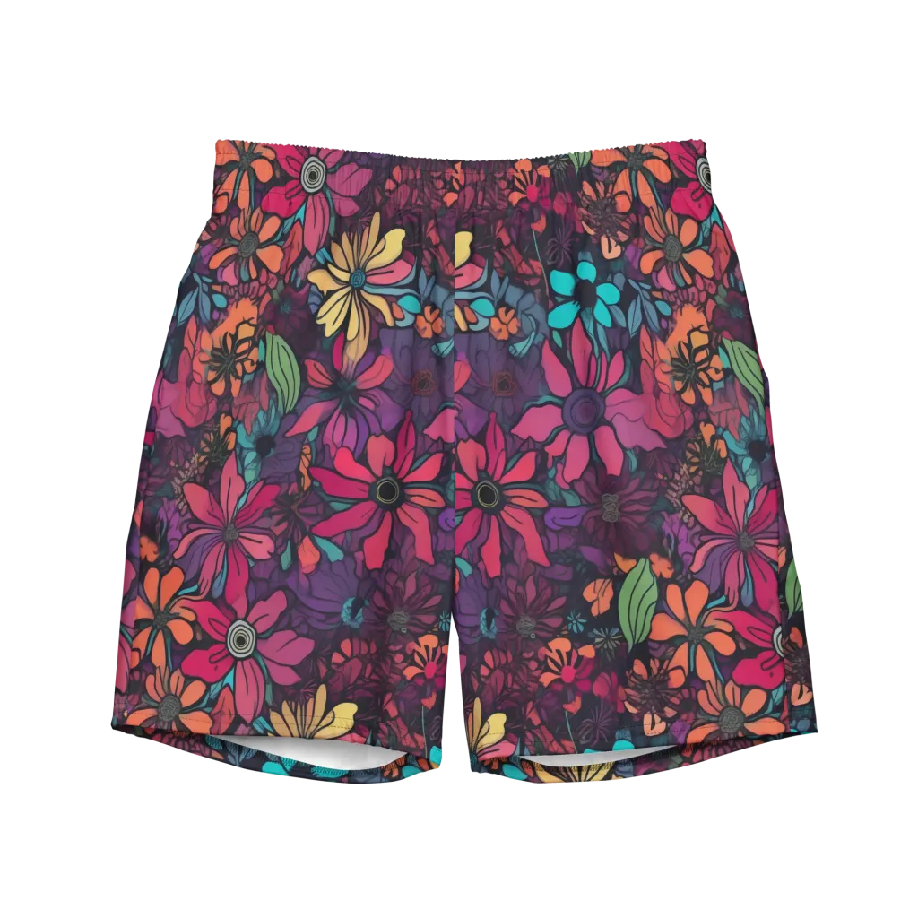 Neon Herbarium on Swim Trunks — Front