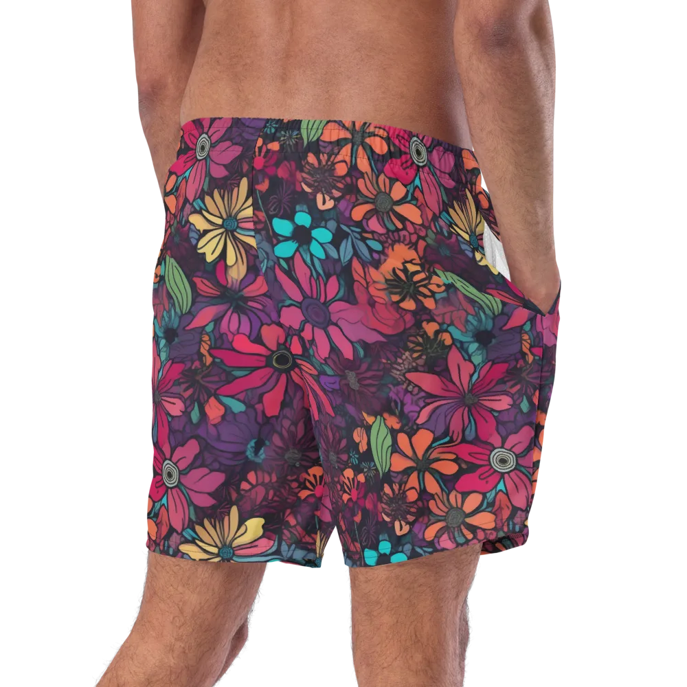 Neon Herbarium on Swim Trunks — Right Back
