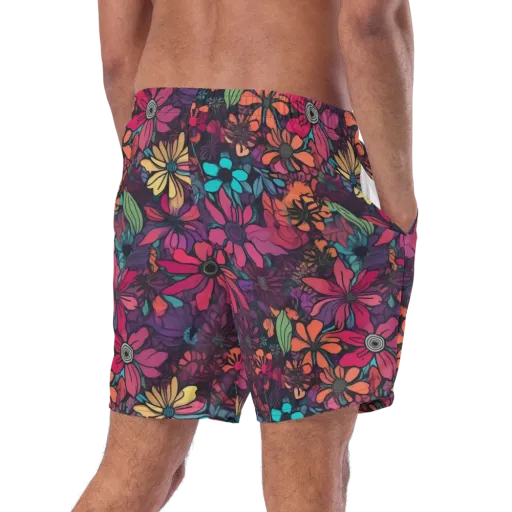 Neon Herbarium on a Swim Trunks