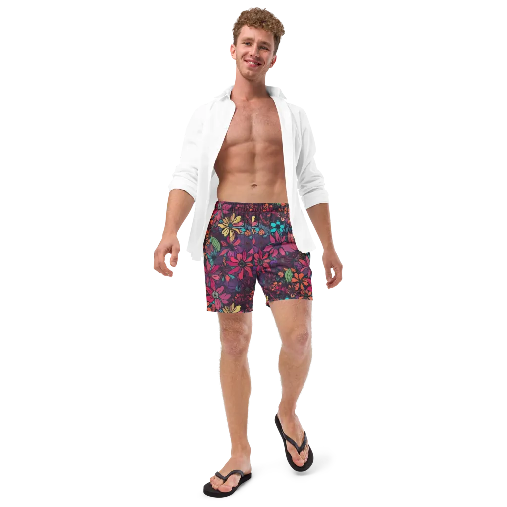 Neon Herbarium on Swim Trunks — Front
