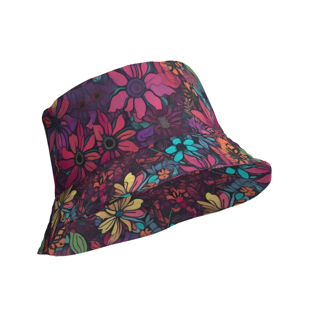 Neon Herbarium on Reversible Bucket Hat — Product details Outside