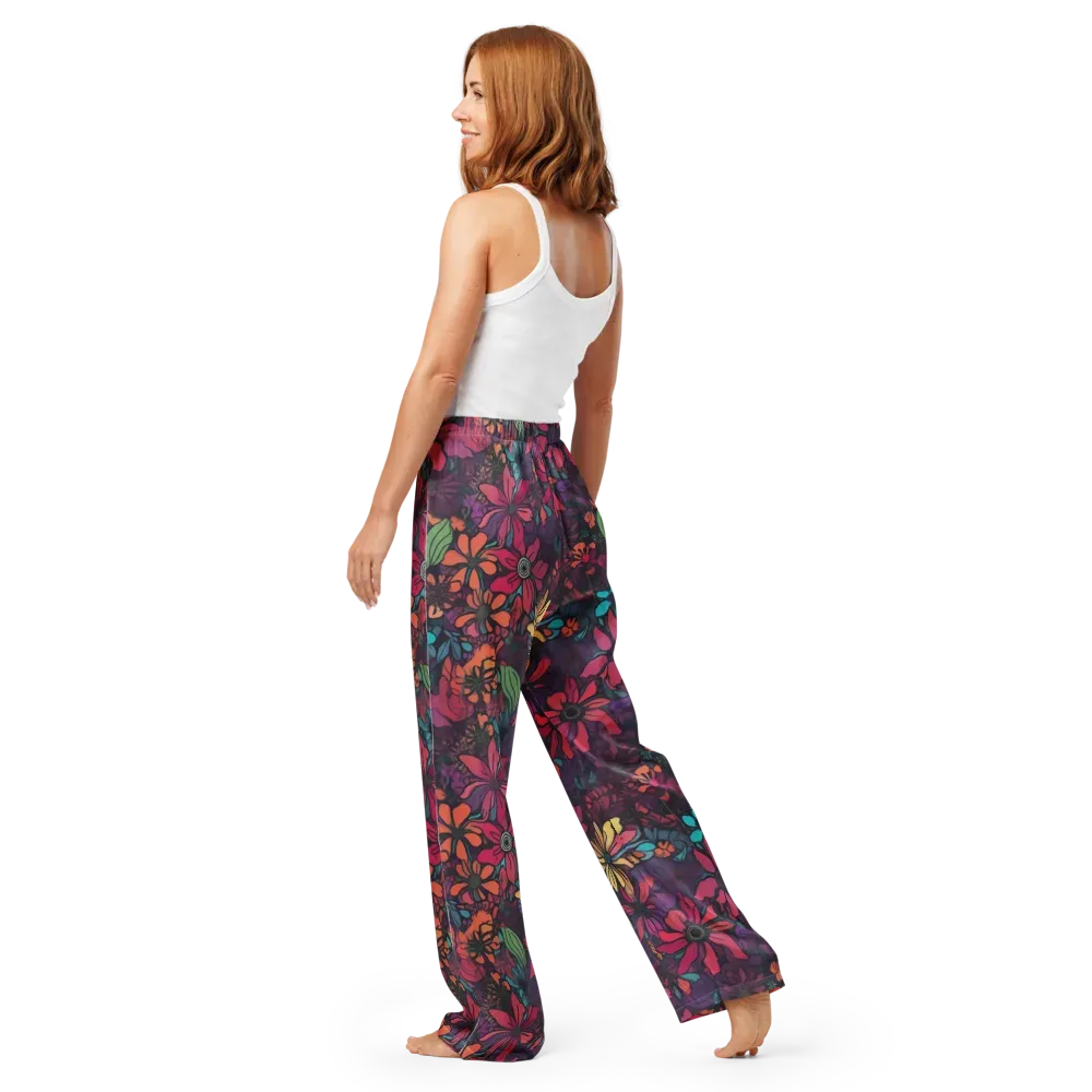 Neon Herbarium on Women's Pajama Pants — Back