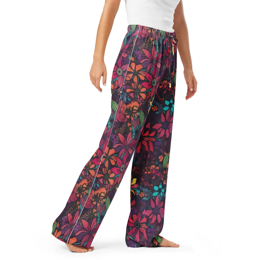 Neon Herbarium on Women's Pajama Pants — Right Front