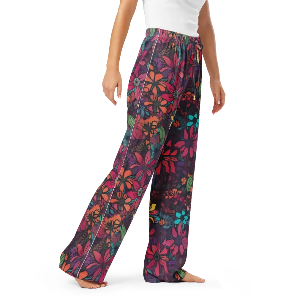 Neon Herbarium on Women's Pajama Pants — Right Front