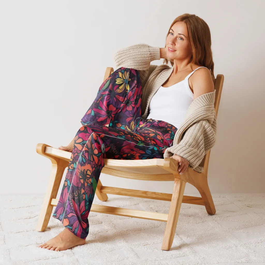 Neon Herbarium on Women's Pajama Pants — Front
