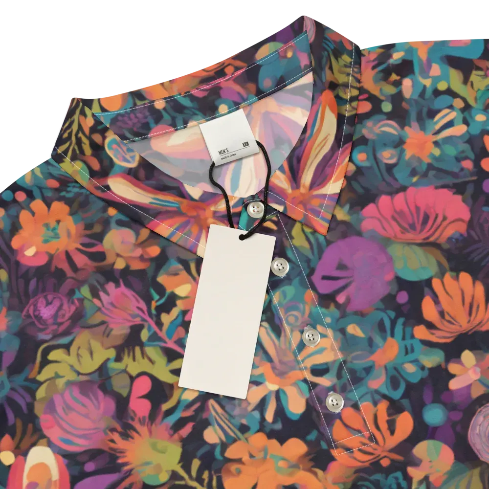 Electric Herbarium on Men's Slim Fit Polo Shirt — Product details