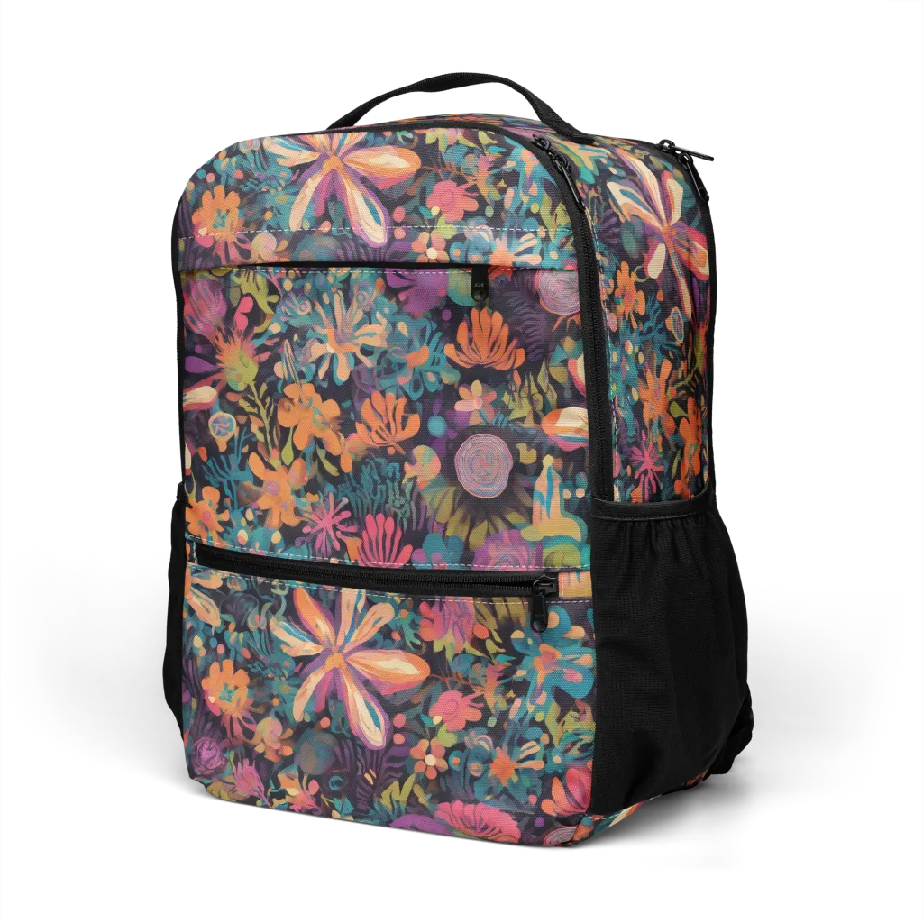 Electric Herbarium on Utility Backpack — Left Front
