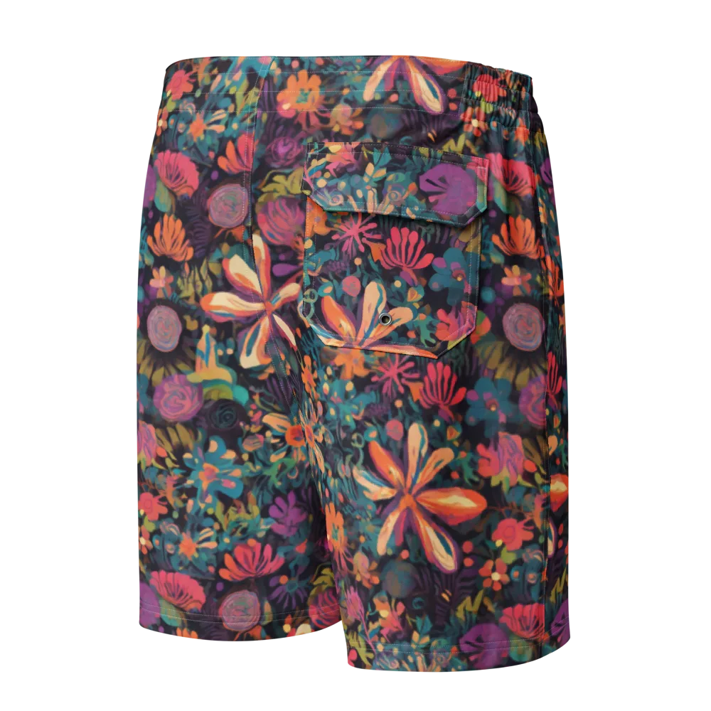 Electric Herbarium on Men's Board Shorts — Back