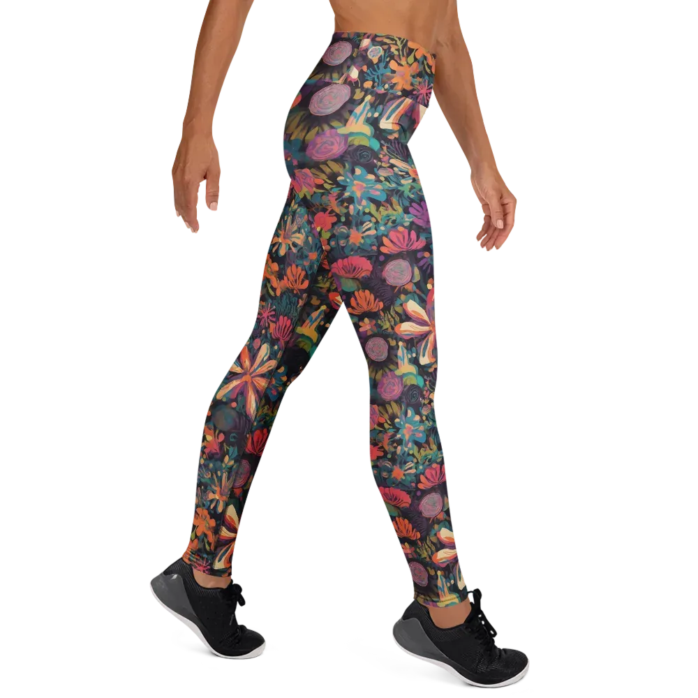 Electric Herbarium on Yoga Leggings — Right