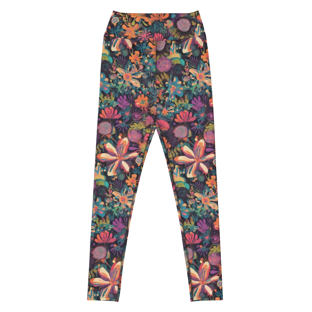 Electric Herbarium on Yoga Leggings — Front