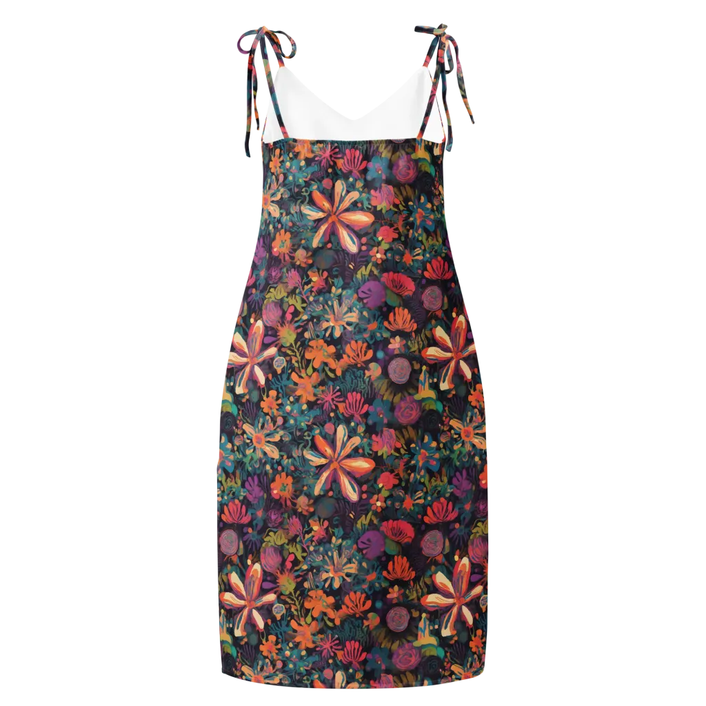 Electric Herbarium on Slip Dress — Back