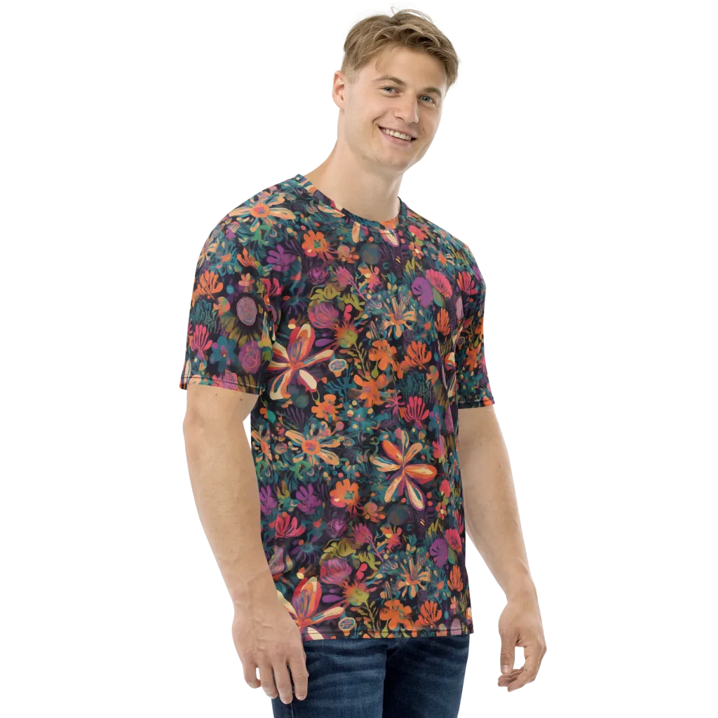 Electric Herbarium on Men's Crew Neck T-Shirt — Right