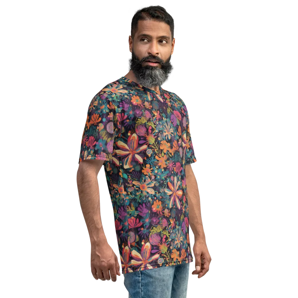 Electric Herbarium on Men's Crew Neck T-Shirt — Right