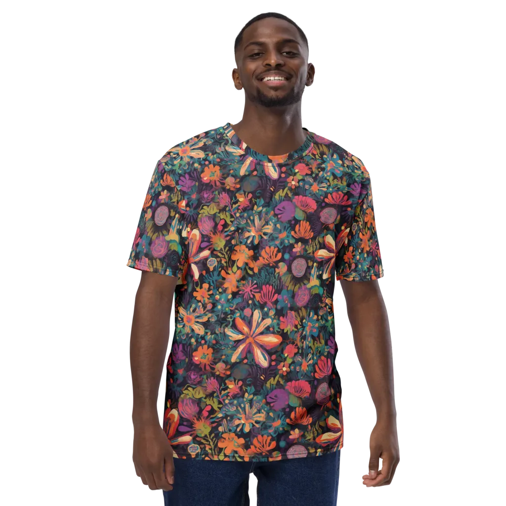 Electric Herbarium on Men's Crew Neck T-Shirt — Front
