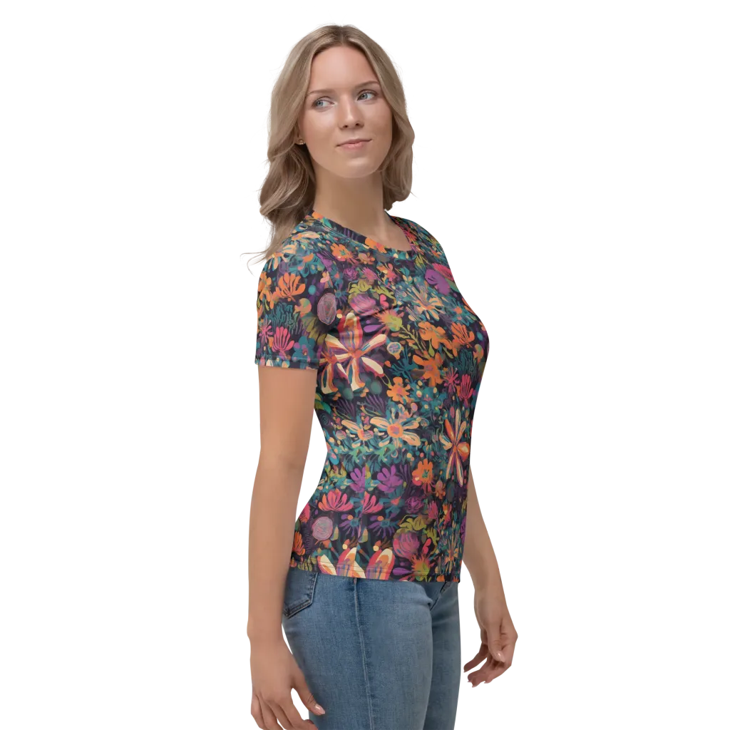 Electric Herbarium on Women's Crew Neck T-Shirt — Right