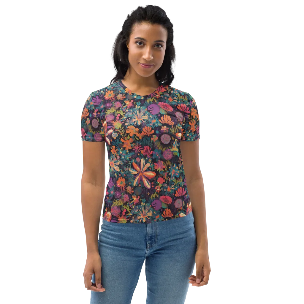 Electric Herbarium on Women's Crew Neck T-Shirt — Front