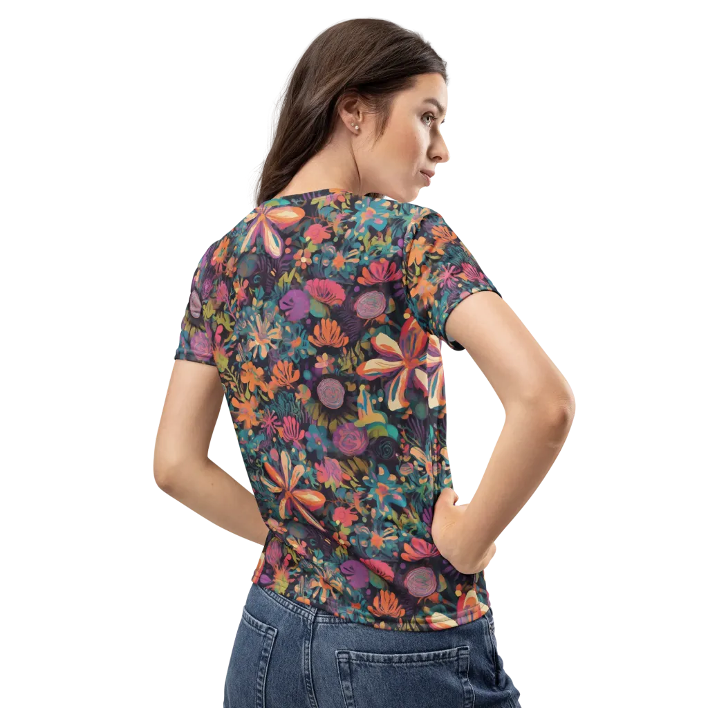 Electric Herbarium on Women's Crew Neck T-Shirt — Back