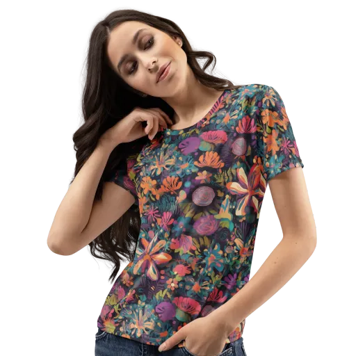 Electric Herbarium on a Women's Crew Neck T-Shirt