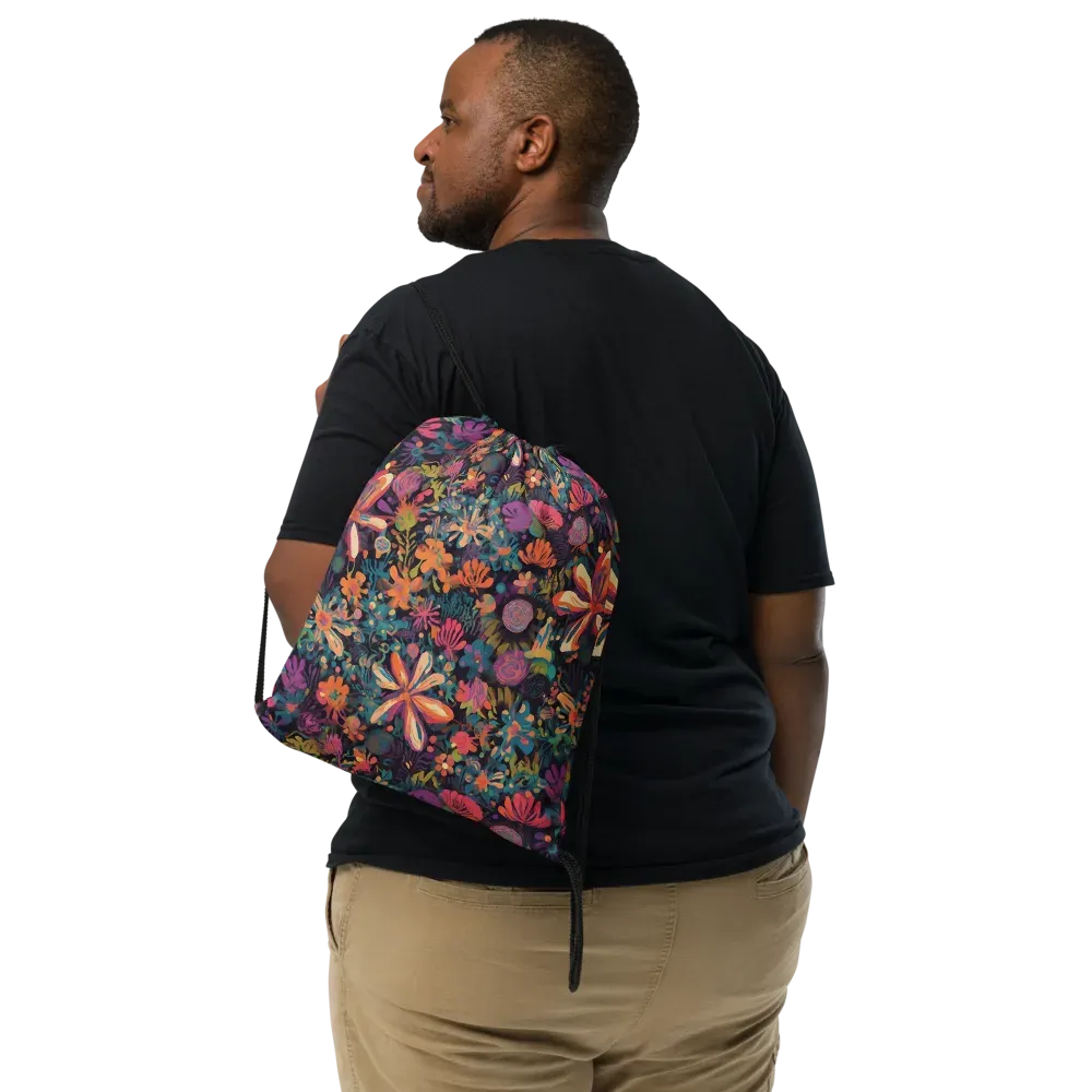 Electric Herbarium on Drawstring Bag — Front