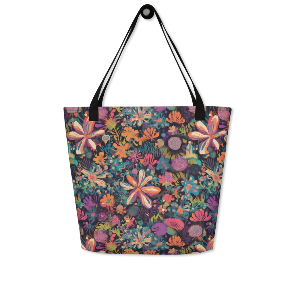 Electric Herbarium on Large Tote Bag W/ Pocket — Front