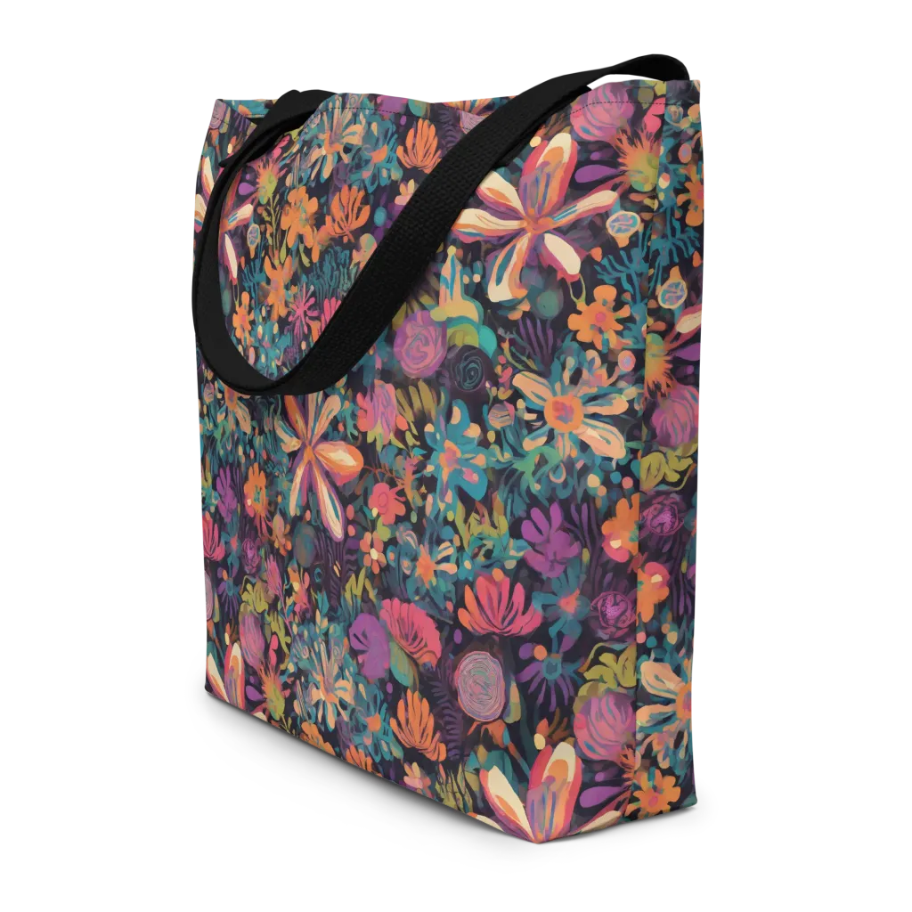 Electric Herbarium on Large Tote Bag W/ Pocket — Front