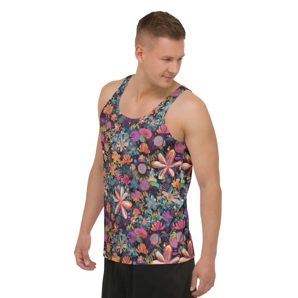 Electric Herbarium on Men's Tank Top — Left Front