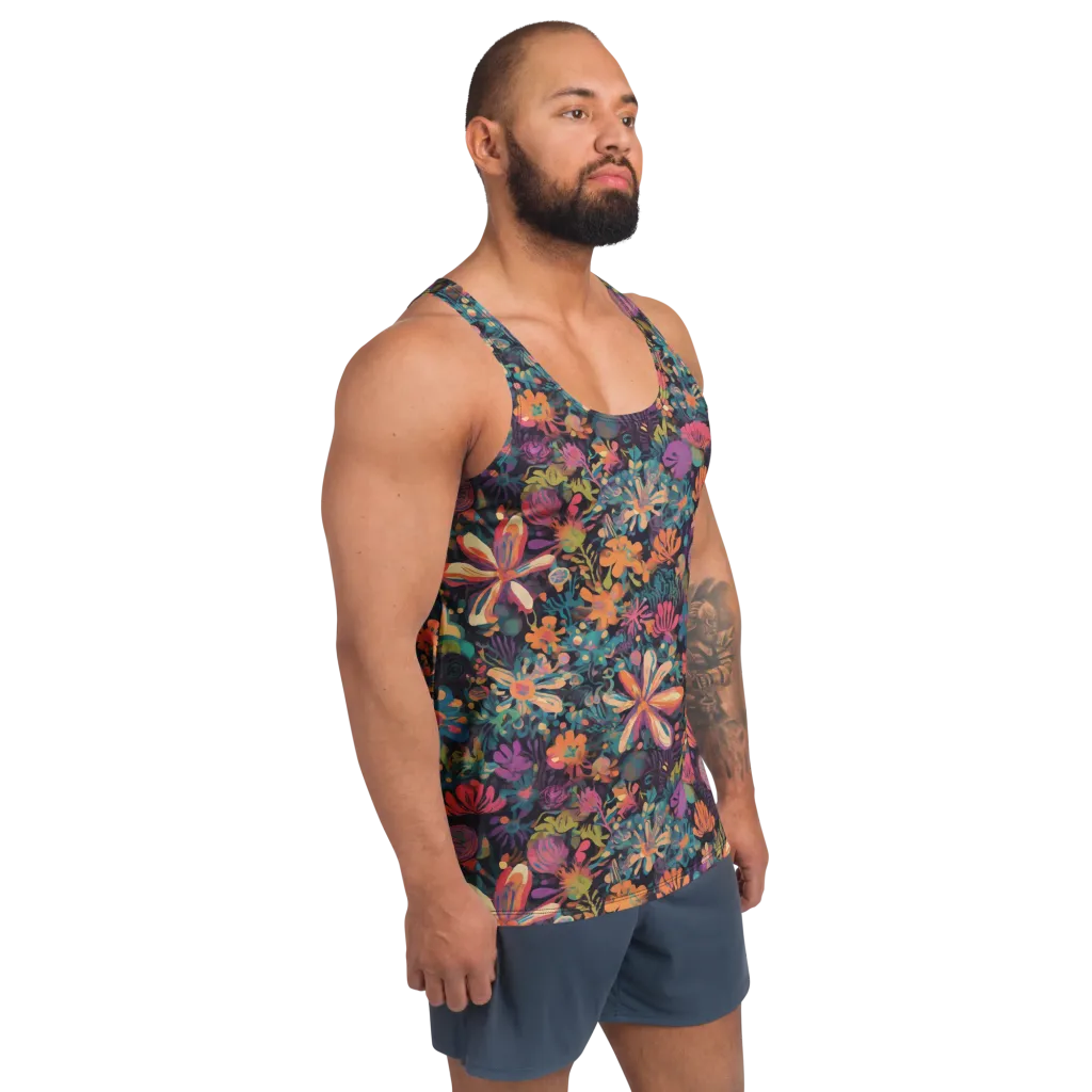 Electric Herbarium on Men's Tank Top — Right Front