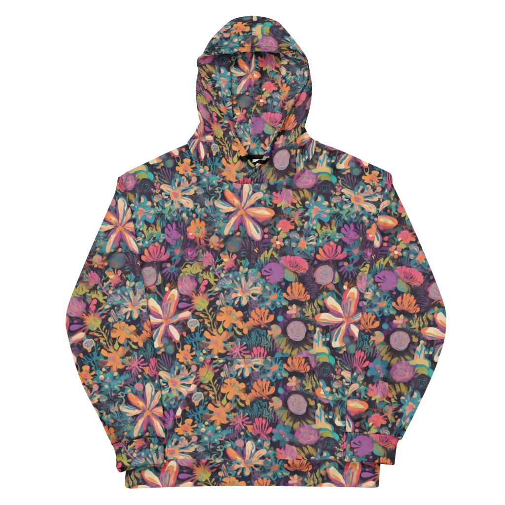 Electric Herbarium on Cotton Hoodie — Front