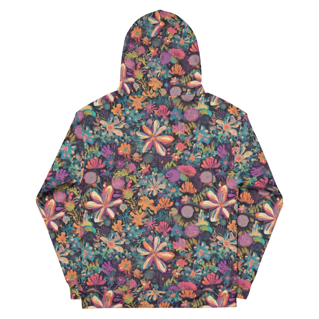 Electric Herbarium on Cotton Hoodie — Back