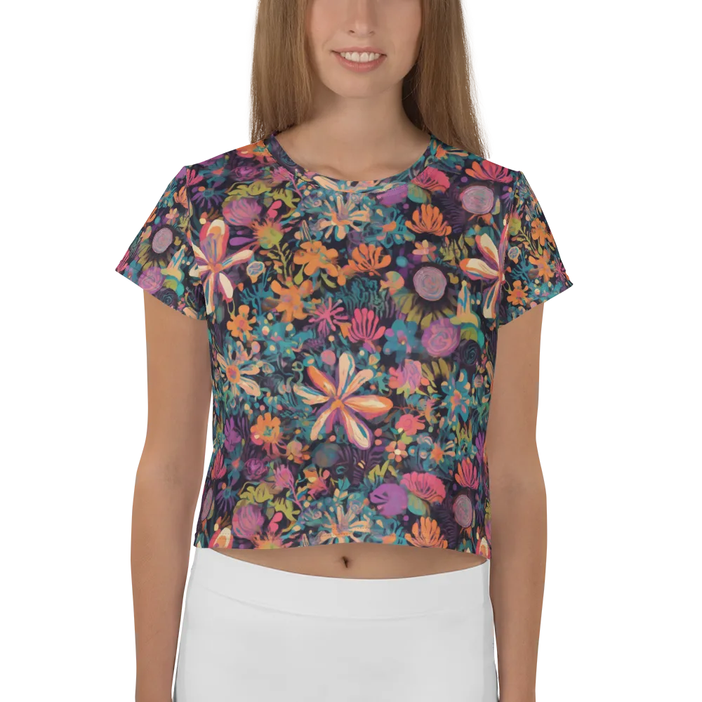 Electric Herbarium on Crop Tee — Front