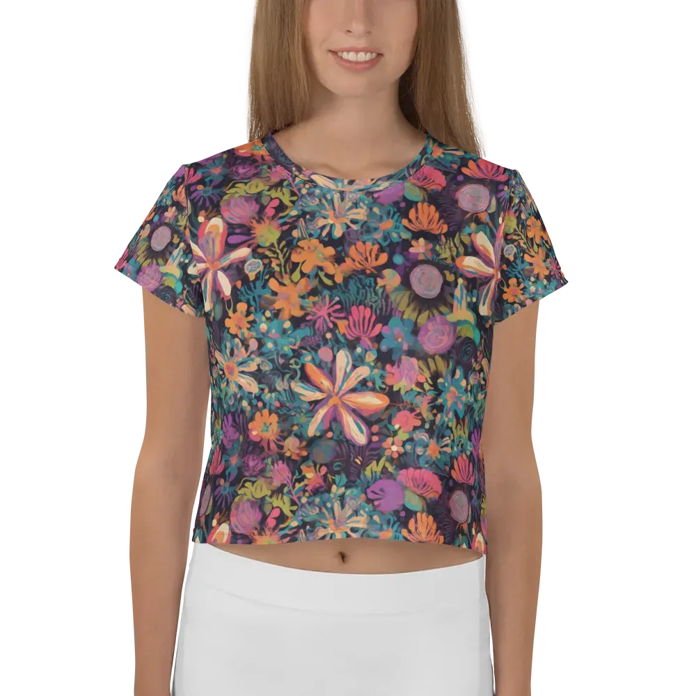 Electric Herbarium on Crop Tee — Front