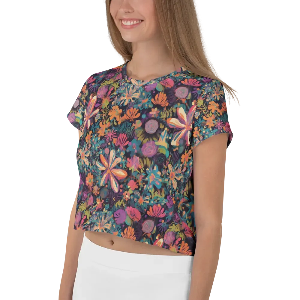 Electric Herbarium on Crop Tee — Left