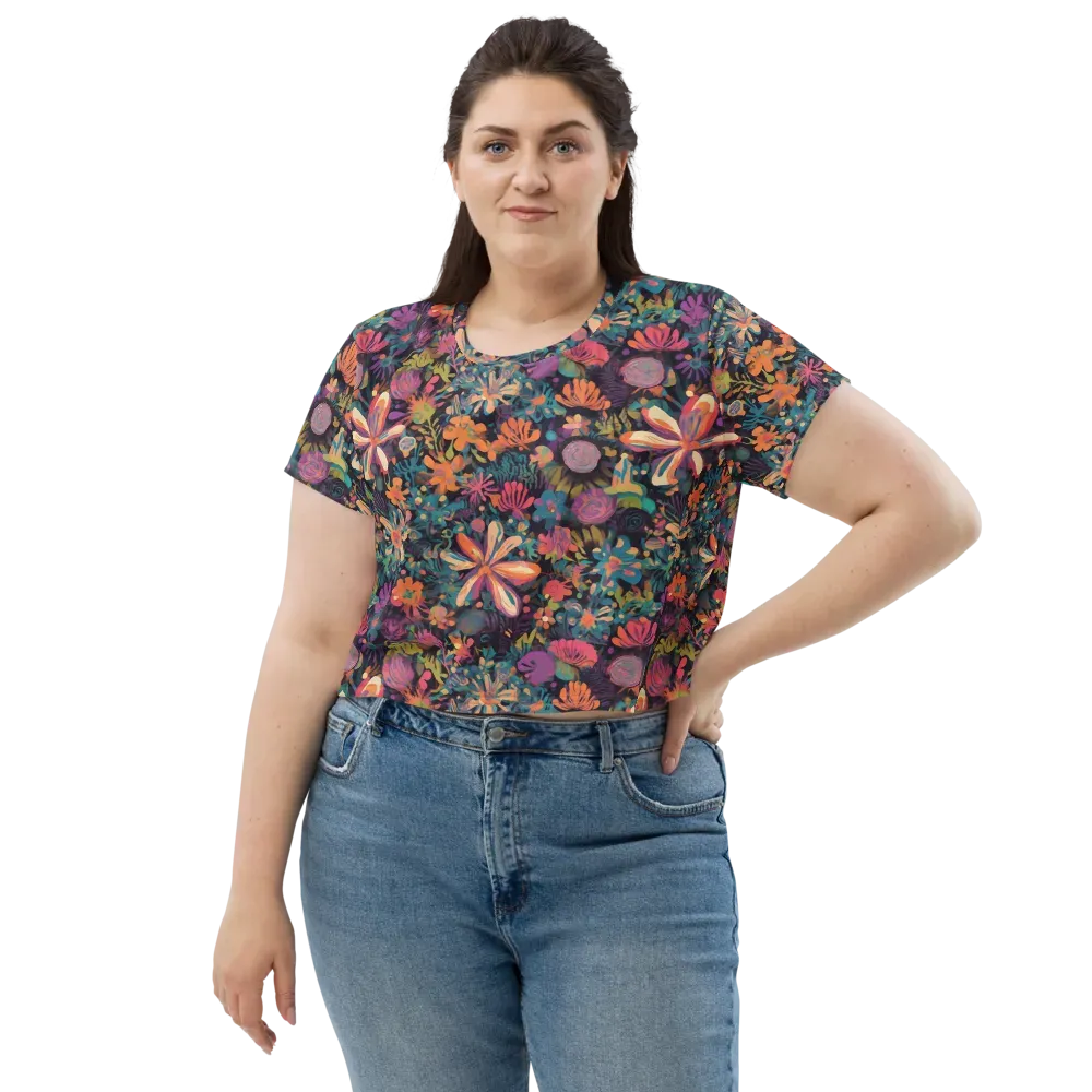 Electric Herbarium on Crop Tee — Front