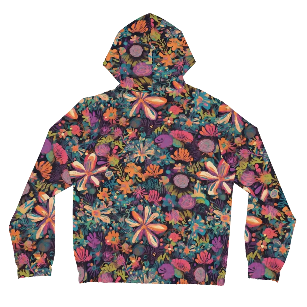 Electric Herbarium on Women's Full-Zip Hoodie — Back