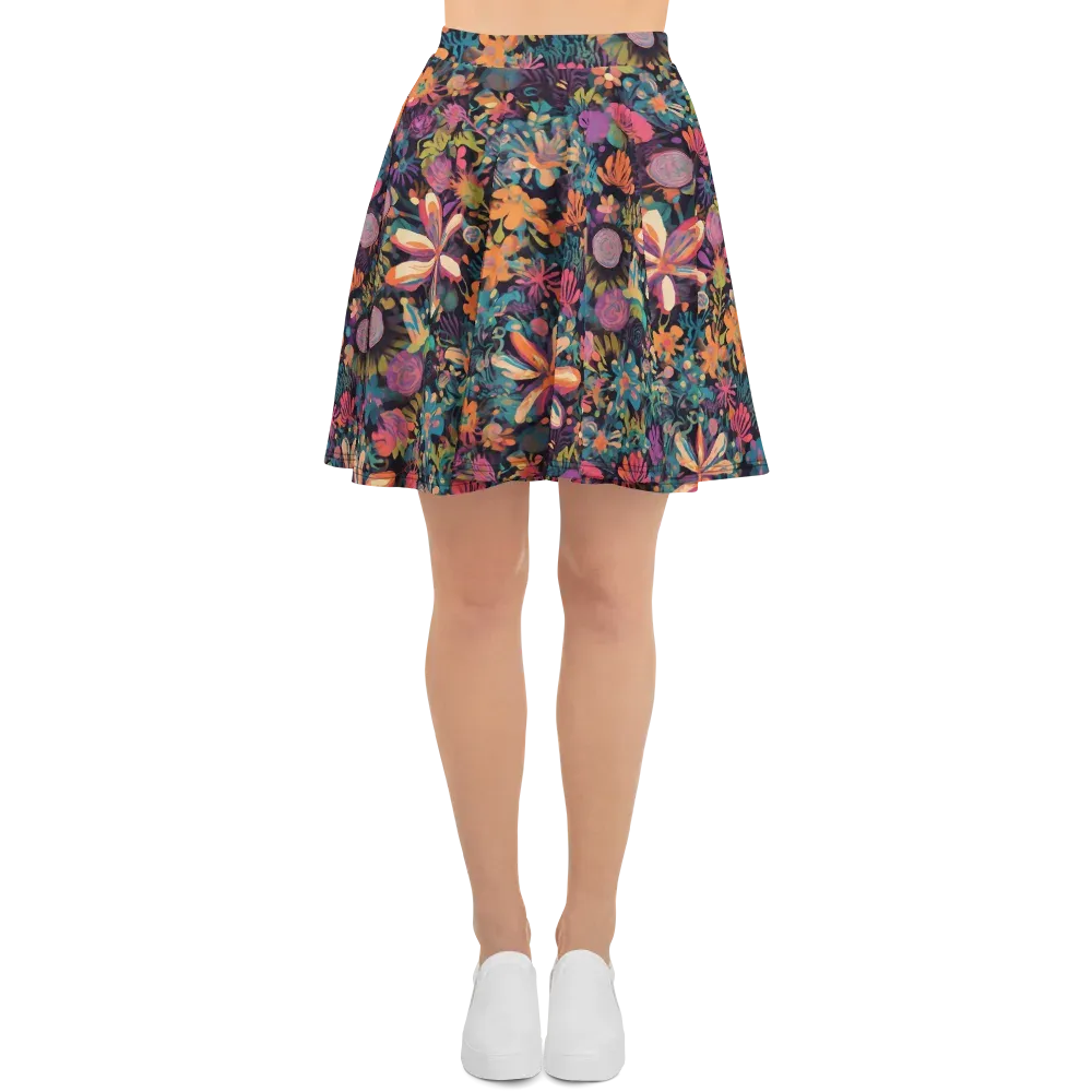Electric Herbarium on Skater Skirt — Front