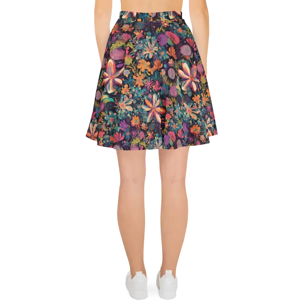 Electric Herbarium on Skater Skirt — Back