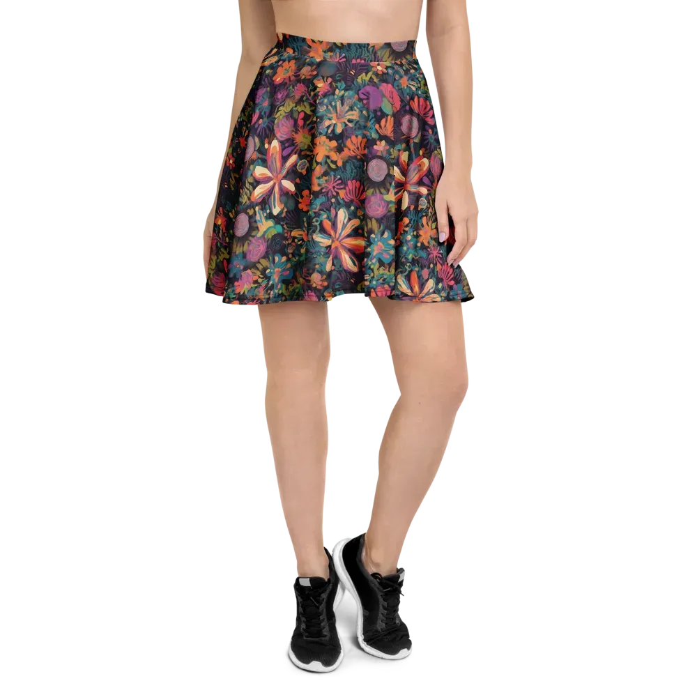 Electric Herbarium on Skater Skirt — Front