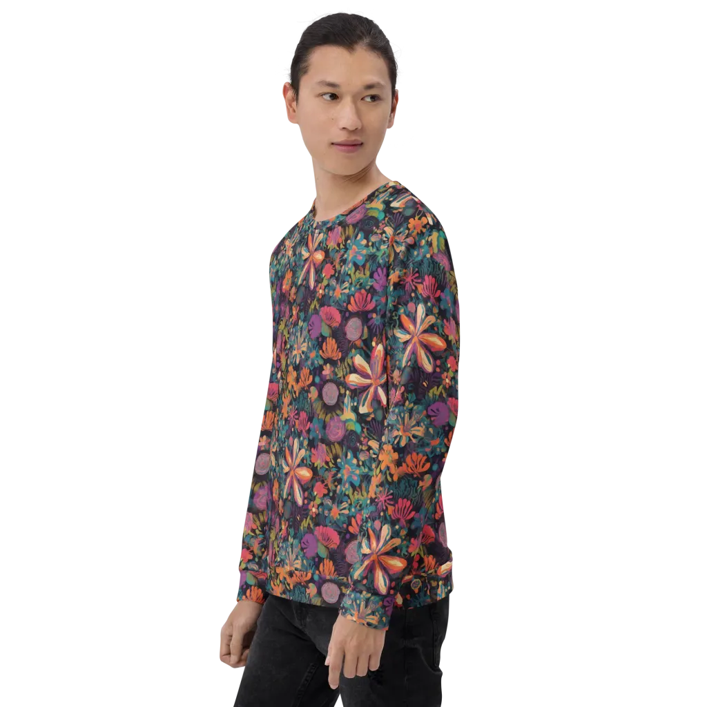 Electric Herbarium on Sweatshirt — Left Front