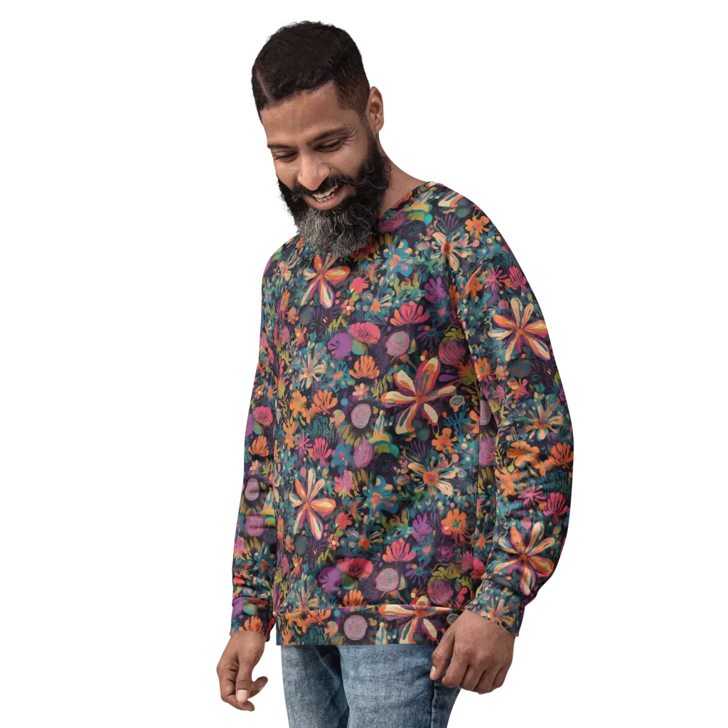 Electric Herbarium on Sweatshirt — Left Front