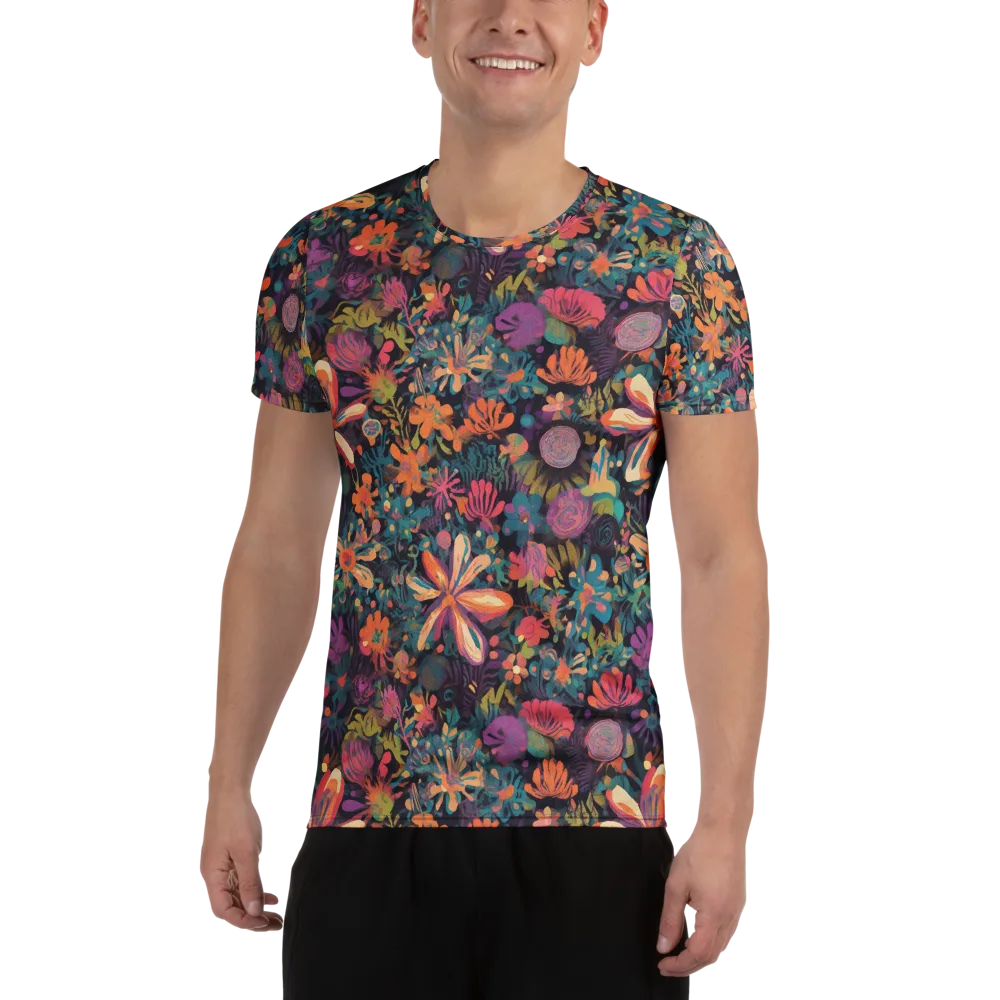 Electric Herbarium on Men's Athletic T-Shirt — Front