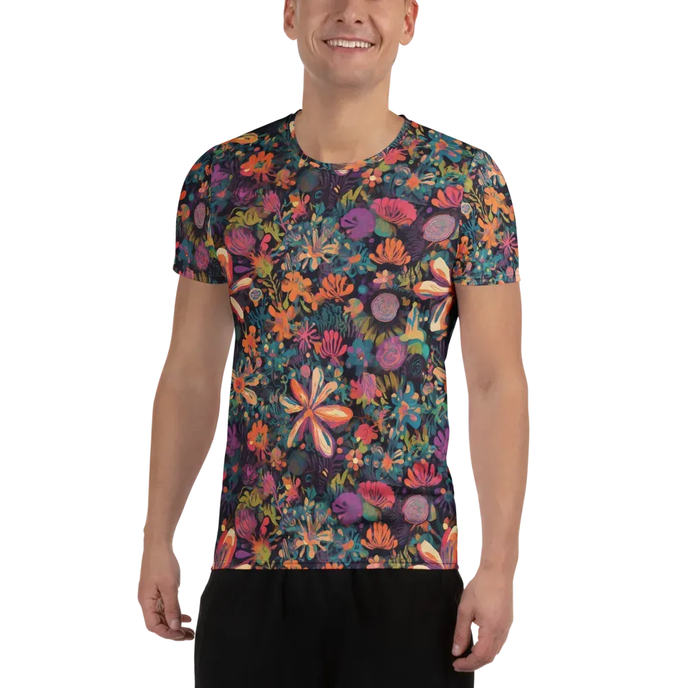 Electric Herbarium on Men's Athletic T-Shirt — Front