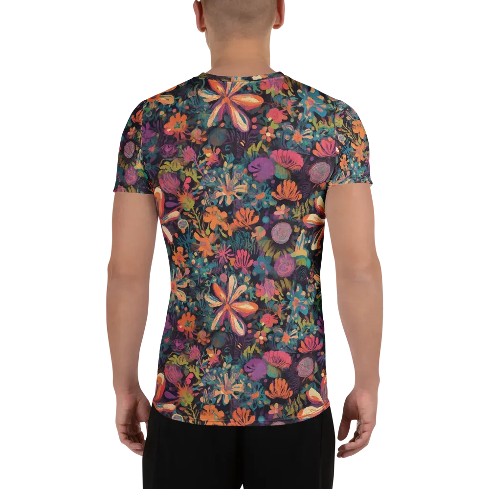 Electric Herbarium on Men's Athletic T-Shirt — Back