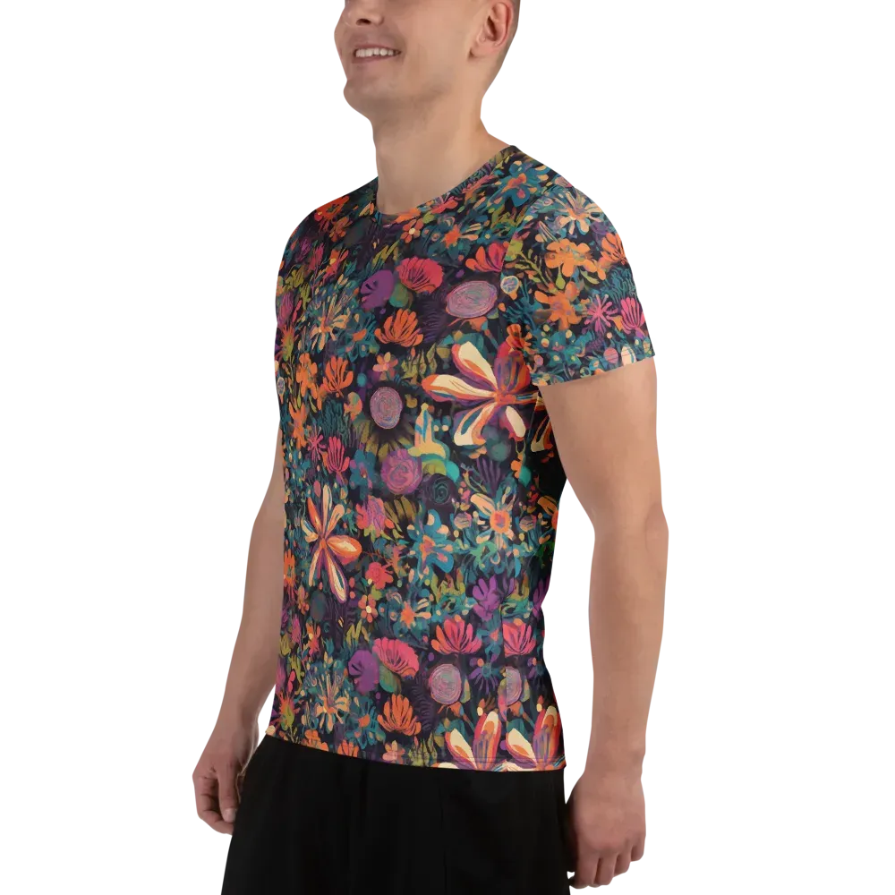 Electric Herbarium on Men's Athletic T-Shirt — Left