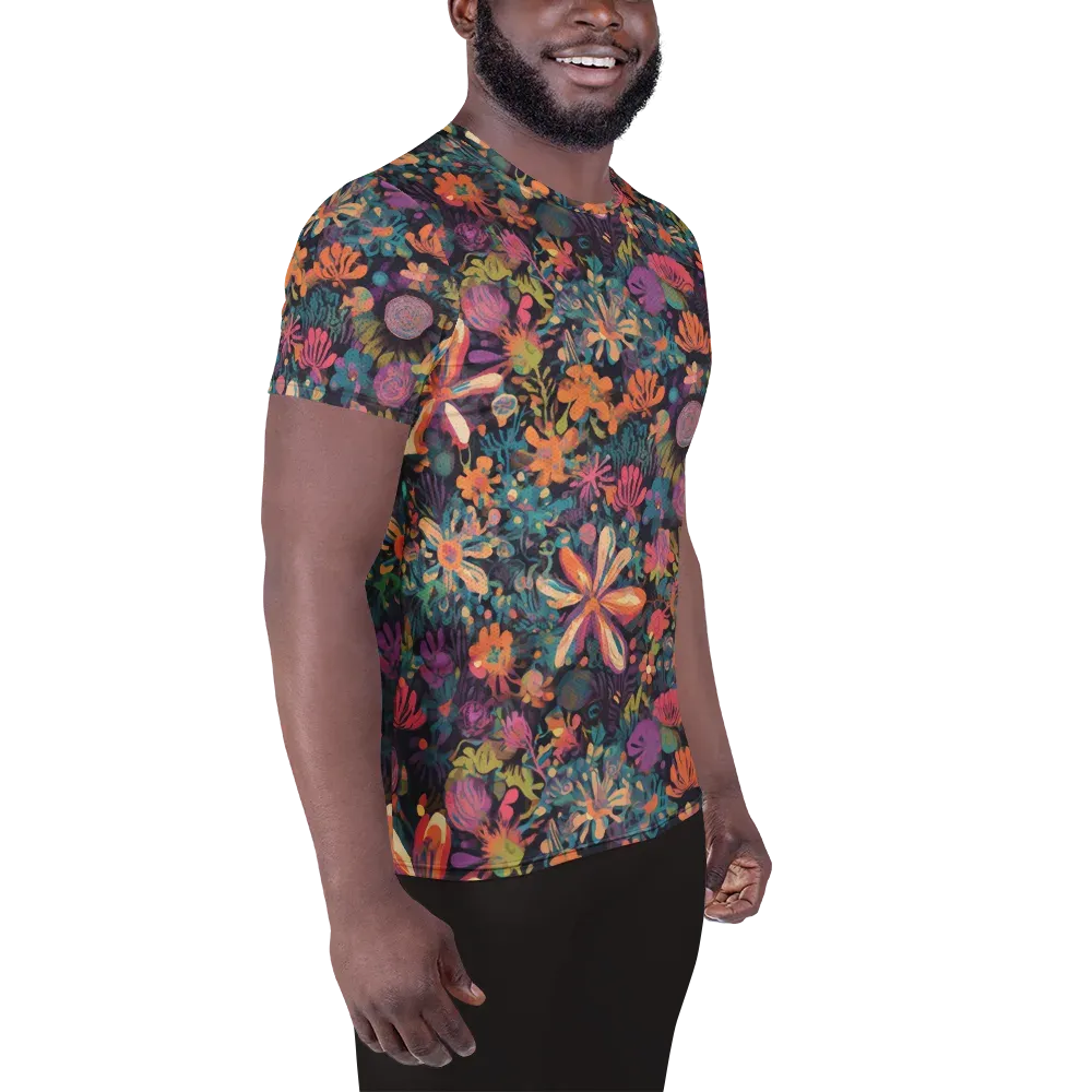 Electric Herbarium on Men's Athletic T-Shirt — Right