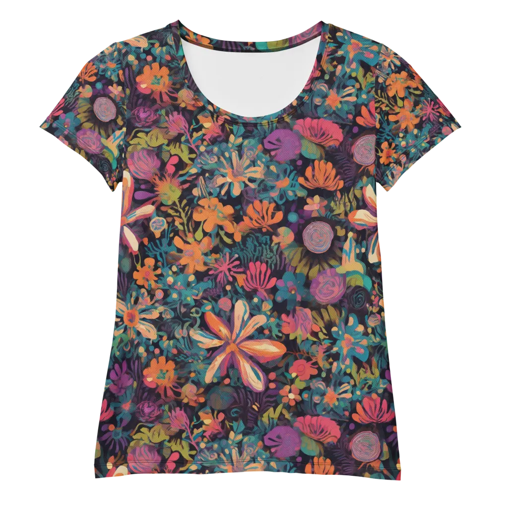Electric Herbarium on Women's Athletic T-Shirt — Front